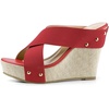image:imageAllegra K Womens Platform Slide Wedges SandalsRed