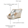 image:imageAllegra K Womens Platform Slide Wedges SandalsSilver