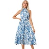 image:imageAllegra K Women Boho Summer Sleeveless Floral Print Halter Neck SundressBlue