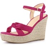 image:imageAllegra K Women Open Toe Platform Slingback Espadrille Wedge Heel SandalsHot Pink
