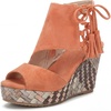 image:imageAllegra K Women Plaid Side Zipper LaceUp Peeptoe Platform SandalsOrange