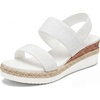 image:imageAllegra K Women Solid Color Hollowout Platform Elastic Band SandalsWhite