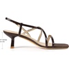 image:imageAllegra K Strappy Heels for Women Slingback Square Toe Kitten Heels SandalsChocolate