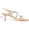 image:imageAllegra K Strappy Heels for Women Slingback Square Toe Kitten Heels SandalsNude