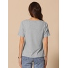 image:imageAllegra K Women Casual Stretchy Cowl Neck Short Sleeve BlouseGrey
