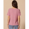 image:imageAllegra K Women Casual Stretchy Cowl Neck Short Sleeve BlouseRed