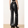 image:imageAllegra K Women Faux Leather Flared Wide Leg Pant with PocketsBlack