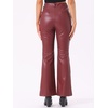 image:imageAllegra K Women Faux Leather Flared Wide Leg Pant with PocketsBurgundy