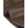 image:imageAllegra K Women Faux Leather Flared Wide Leg Pant with PocketsCoffee