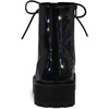 image:imageAllegra K Women Faux Leather Round Toe Platform Combat Boots Flat HeelsBlack
