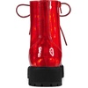 image:imageAllegra K Women Faux Leather Round Toe Platform Combat Boots Flat HeelsRed