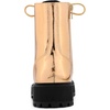 image:imageAllegra K Women Faux Leather Round Toe Platform Combat Boots Flat HeelsRose Gold