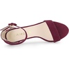 image:imageAllegra K Women Faux Suede Clear Heel Chunky Heel Ankle Strap SandalsBurgundy