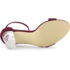 image:imageAllegra K Women Faux Suede Clear Heel Chunky Heel Ankle Strap SandalsBurgundy