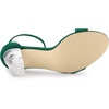 image:imageAllegra K Women Faux Suede Clear Heel Chunky Heel Ankle Strap SandalsEmerald Green