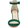 image:imageAllegra K Women Faux Suede Clear Heel Chunky Heel Ankle Strap SandalsEmerald Green