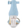 image:imageAllegra K Women Faux Suede Clear Heel Chunky Heel Ankle Strap SandalsSky Blue