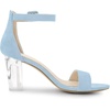 image:imageAllegra K Women Faux Suede Clear Heel Chunky Heel Ankle Strap SandalsSky Blue