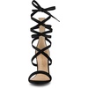 image:imageAllegra K Women Faux Suede Open Toe Stiletto Heel Lace Up SandalsBlack