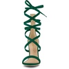 image:imageAllegra K Women Faux Suede Open Toe Stiletto Heel Lace Up SandalsGreen