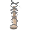 image:imageAllegra K Women Faux Suede Open Toe Stiletto Heel Lace Up SandalsGrey