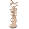 image:imageAllegra K Women Faux Suede Open Toe Stiletto Heel Lace Up SandalsNude