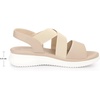 image:imageAllegra K Women Open Toe Elastic Ankle Strap CrossStrap Flat SandalsBeige