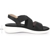 image:imageAllegra K Women Open Toe Elastic Ankle Strap CrossStrap Flat SandalsBlack