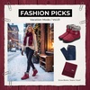 image:imageAllegra K Women Warm Breathable Flat Hook Loop Ankle Snow BootsRed