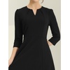image:imageAllegra K Womens 34 Sleeve ALine Business Work Formal Midi DressBlack