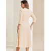 image:imageAllegra K Womens 34 Sleeve ALine Business Work Formal Midi DressDeep Apricot