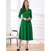 image:imageAllegra K Womens 34 Sleeve ALine Business Work Formal Midi DressGreen