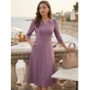 image:imageAllegra K Womens 34 Sleeve ALine Business Work Formal Midi DressPurple Grey