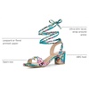 image:imageAllegra K Womens Block Heel Lace Up SandalsLake Blue