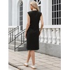 image:imageAllegra K Womens Cap Sleeve Midi Work DressBlack