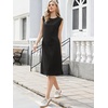 image:imageAllegra K Womens Cap Sleeve Midi Work DressBlack