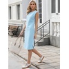 image:imageAllegra K Womens Cap Sleeve Midi Work DressLight Blue