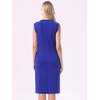 image:imageAllegra K Womens Cap Sleeve Midi Work DressRoyal Blue