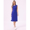 image:imageAllegra K Womens Cap Sleeve Midi Work DressRoyal Blue