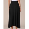 image:imageAllegra K Womens Casual Long Skirts Elastic Waist Drawstring Stretchy ALine Flare Flowy Maxi SkirtBlack