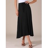 image:imageAllegra K Womens Casual Long Skirts Elastic Waist Drawstring Stretchy ALine Flare Flowy Maxi SkirtBlack