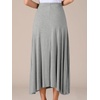 image:imageAllegra K Womens Casual Long Skirts Elastic Waist Drawstring Stretchy ALine Flare Flowy Maxi SkirtGrey