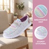 image:imageAllegra K Womens Color Striped Fabric Lace Up Flat ShoesRainbow