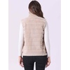 image:imageAllegra K Womens Faux Fur Vest Zip Up Sleeveless Casual Fur JacketBeige