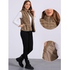 image:imageAllegra K Womens Faux Fur Vest Zip Up Sleeveless Casual Fur JacketKhaki