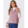image:imageAllegra K Womens Faux Fur Vest Zip Up Sleeveless Casual Fur JacketPink