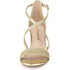 image:imageAllegra K Womens Glitter Crisscross Strap Block Heels Sandals  Party SandalsGold