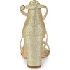 image:imageAllegra K Womens Glitter Crisscross Strap Block Heels Sandals  Party SandalsGold