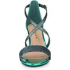 image:imageAllegra K Womens Glitter Crisscross Strap Block Heels Sandals  Party SandalsGreen