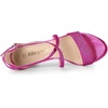 image:imageAllegra K Womens Glitter Crisscross Strap Block Heels Sandals  Party SandalsHot Pink